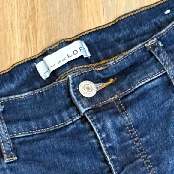 Ann Taylor LOFT The Skinny Jeans Dark Denim Wash size 12 - Picture 5 of 8